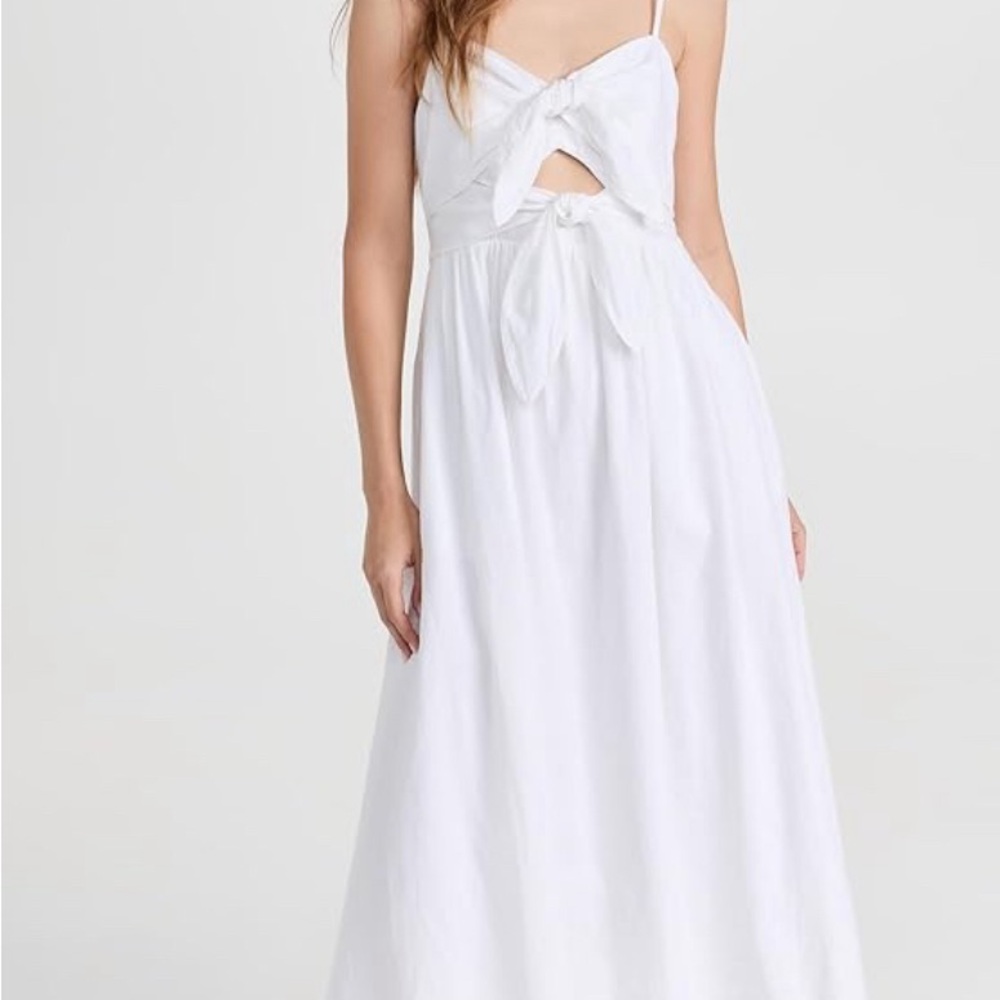Madewell Double-Tie Cutout Sweetheart Midi Dress size 6